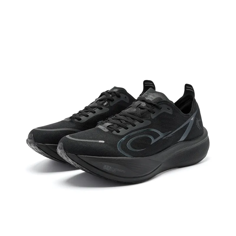 QIAODAN Feiying PB3 Enhanced Edition Running Shoes Men Low Top Black Iron Gray-2