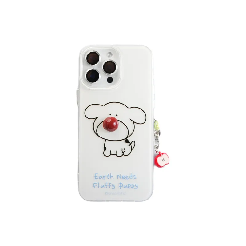 Wei Xin Acrylic Material White Base Maltese Phone Cases Compatible With IPhone 16/15 Pro Max/Apple 13/14 Pro/Max-1