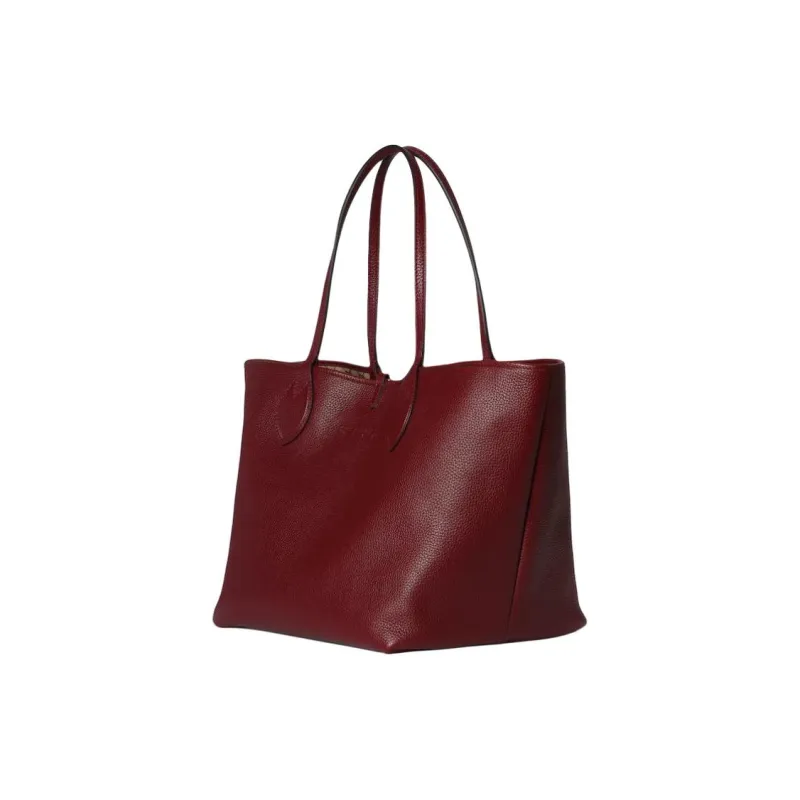 GUCCI Totissima Grain Leather Shoulder Bag Medium Size Women's Red-3