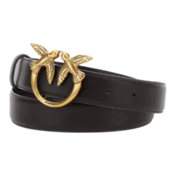 PINKO Love Berry Logo Plaque Buckle Belt