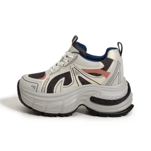 Milan Love Song Cushioning, Slip Resistant, And Abrasion Resistant Low Top Chunky Sneakers Women's