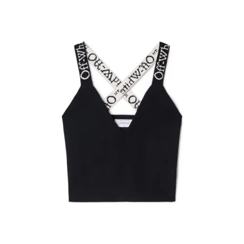 OFF-WHITE Logo Jacquard Cropped Tank Top