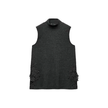 ZARA Tank Tops Women's Light Gray