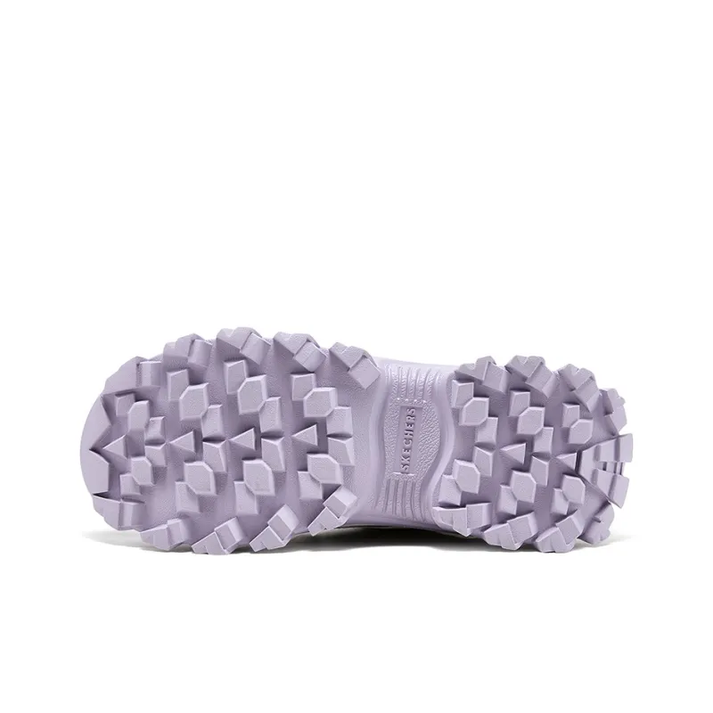 Skechers Street Anti Slip Wear Resistant Low Top Chunky Sneakers Women's White Purple-5