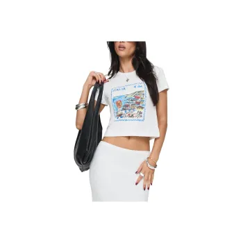 PRINCESS POLLY T-Shirt Women's White/White