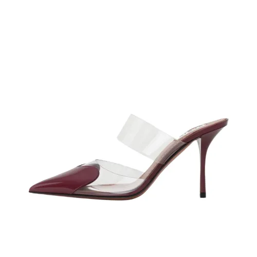 Alaia Closed Toe Slippers 9cm Women's Red