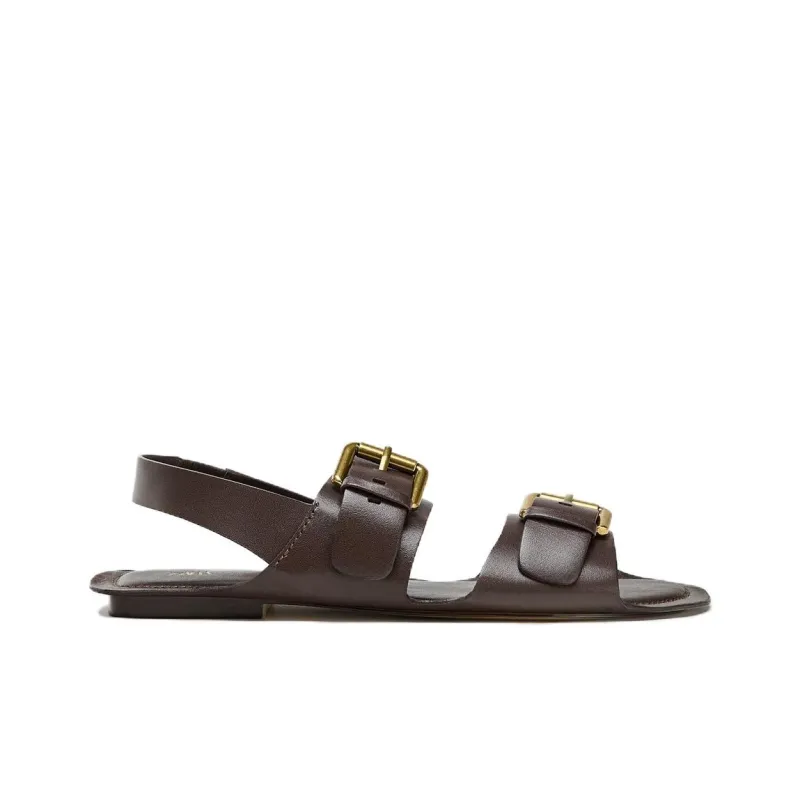 ZARA One Strap Sandals Women's Brown-1