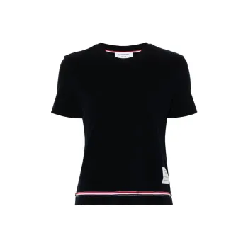 THOM BROWNE Stripe Detailed Knitted Top