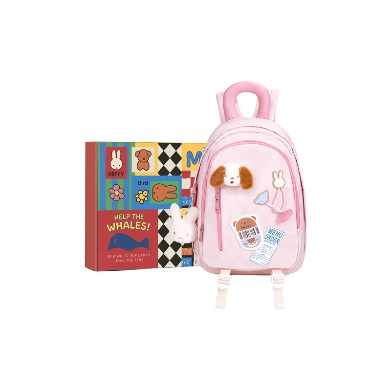 Miffy Fabric Backpack Regular Women's Ecru/Pink-8
