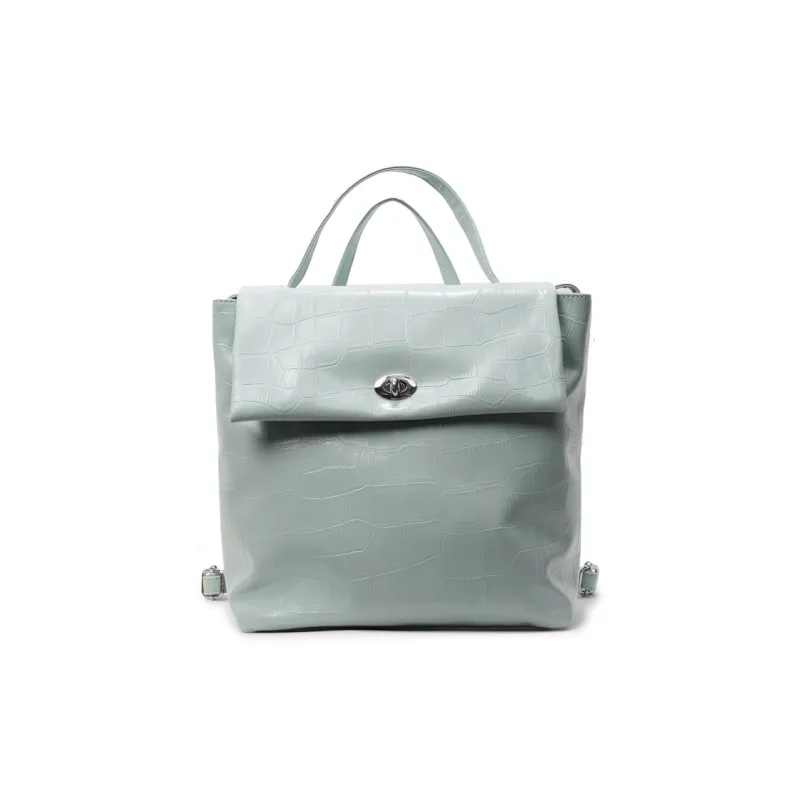 Single Warehouse PU Backpack Regular Women's Ecru/Pink/Blue/Black-12