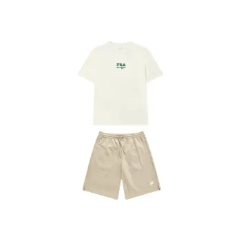 FILA Casual Sportswear Men Sweet Milk White+Light Bean Paste Brown