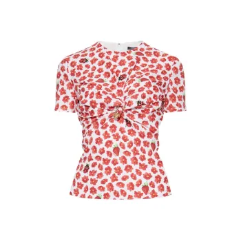 FANSIZHE Regular T Shirt Women's Poppy Red