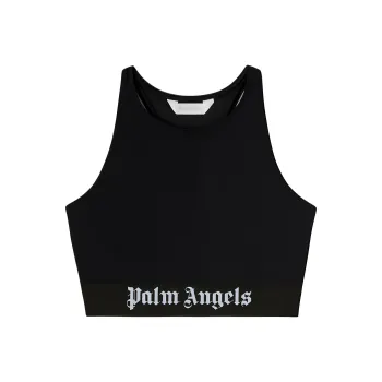 PALM ANGELS Logo Underband Cropped Top
