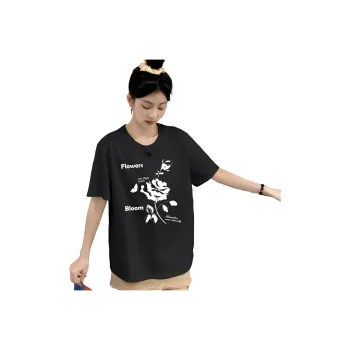 Tonlion T Shirts Women's Black
