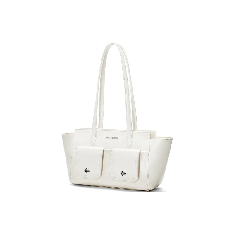 JELLYTOYBOY Artificial Leather Planet Frame Bag Small Size Portable/Shoulder Bag Women's Black/White-4