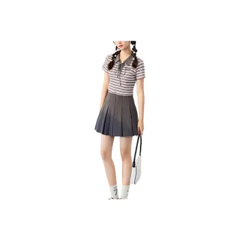 ZIHAN T Shirt Women's Red Stripes