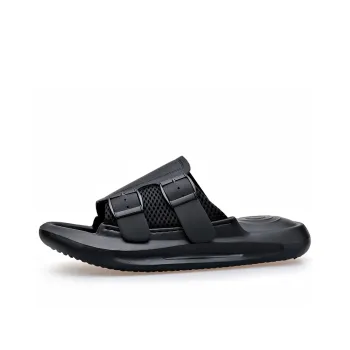LUOMAIKE Rubber Sole Slip Resistant Slide Slippers Men's Black