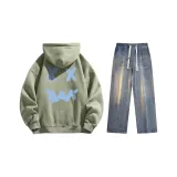 Set (Moss Green Top+Nostalgic Blue Jeans)