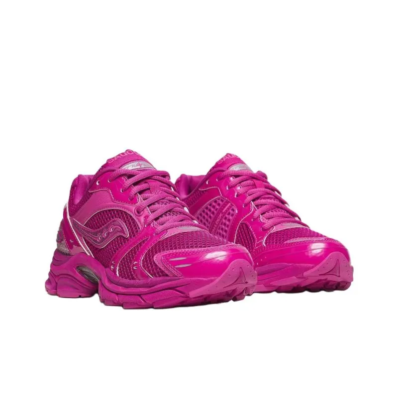 Saucony ProGrid Triumph 4 Anti Slip Wear Resistant Low Top Running Shoes Unisex Pink-1