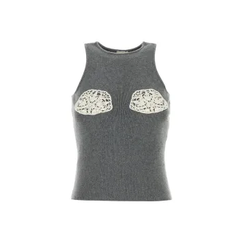 Magda Butrym Crochet detail Knitted Top