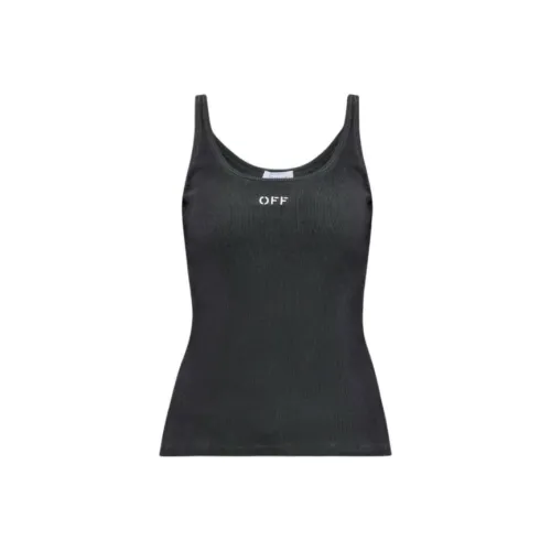 OFF WHITE Logo Embroidered Sleeveless Top