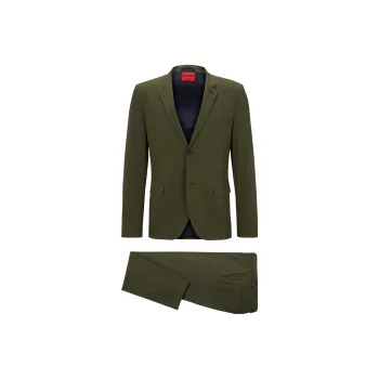 HUGO BOSS Business Suit Men's Dark Green