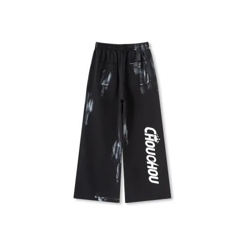 CHOUCHOUS Casual Pants Unisex Black