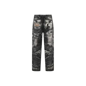 EVISU Casual Pants Men's Black All Over Print