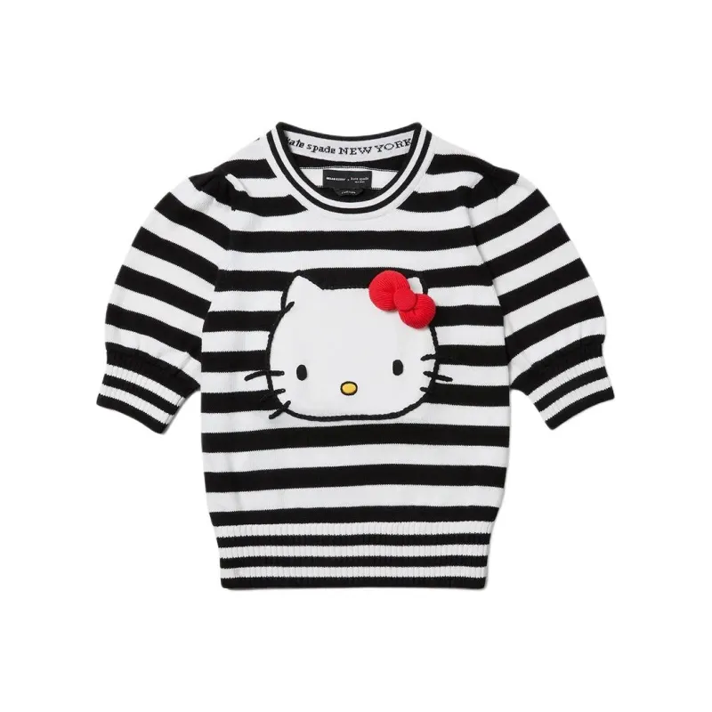 Kate Spade x Hello Kitty T-Shirt Women's Black White-0