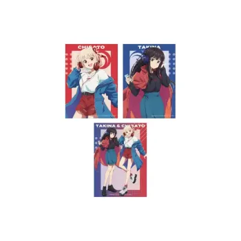 Animate Chiya Inoue, Takina Inoue Lycoris Recoil 2L Handwritten 3 Pcs Set, Casual Wear Version. Photo Cards