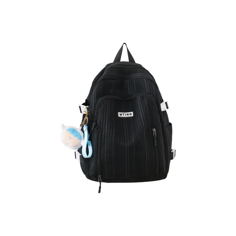 URBAN FOREST Nylon Backpack Unisex Pink/Green/Yellow/Black/White-18