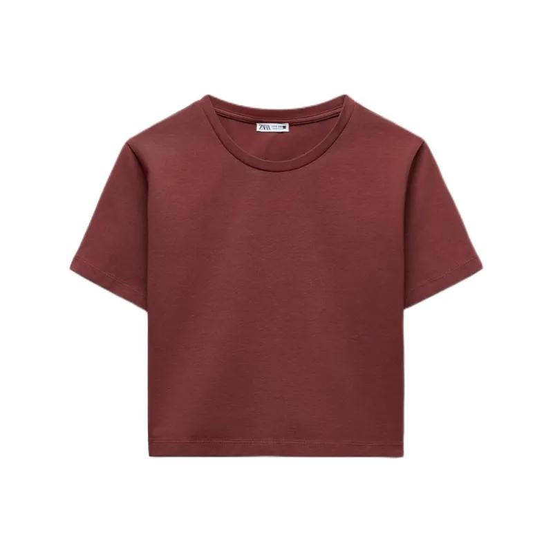 ZARA T-Shirt Women's Light Maroon-0