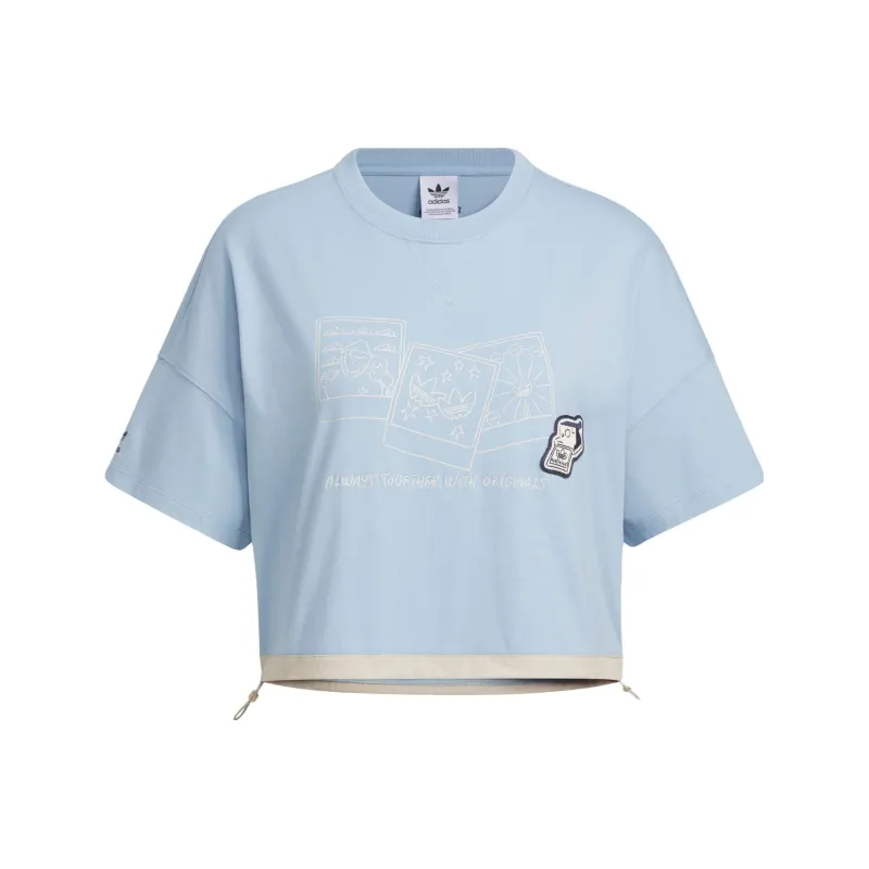 Adidas Originals Adidas X Yu Nagaba SS23 Co branded Series T Shirts Women's Blue-0