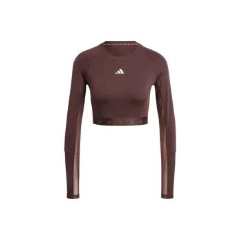 Adidas Free Shipping With AdiClub Hyperglam Training Cropped Long Sleeve Tee