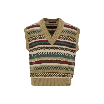 WEEKEND MaxMara Vicino Striped Knit Waistcoat