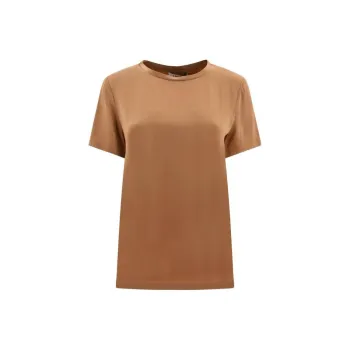 'S MAX MARA Rebecca Crewneck Satin T-Shirt
