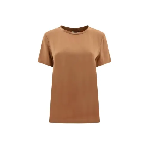 'S MAX MARA Rebecca Crewneck Satin T-Shirt