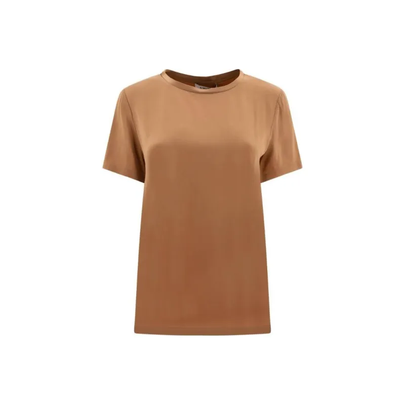 'S MAX MARA Rebecca Crewneck Satin T Shirt-0