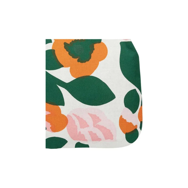 Marimekko Fabric Coin Purse Women's White & Green & Pink & Orange-3