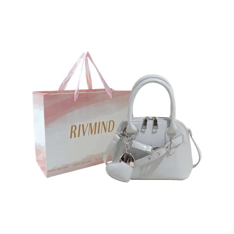 RIVMIND PU One Shoulder Handbag Women's White/Pink/Yellow/Light Blue/Black-15