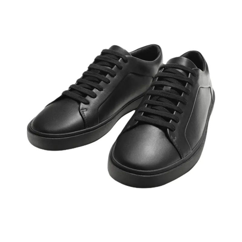 ZARA Low Top Skateboard Shoes Men's Black-2