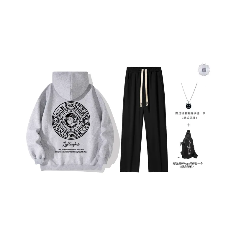 LIGHTNING BEAR Sweatshirt Set Unisex-5