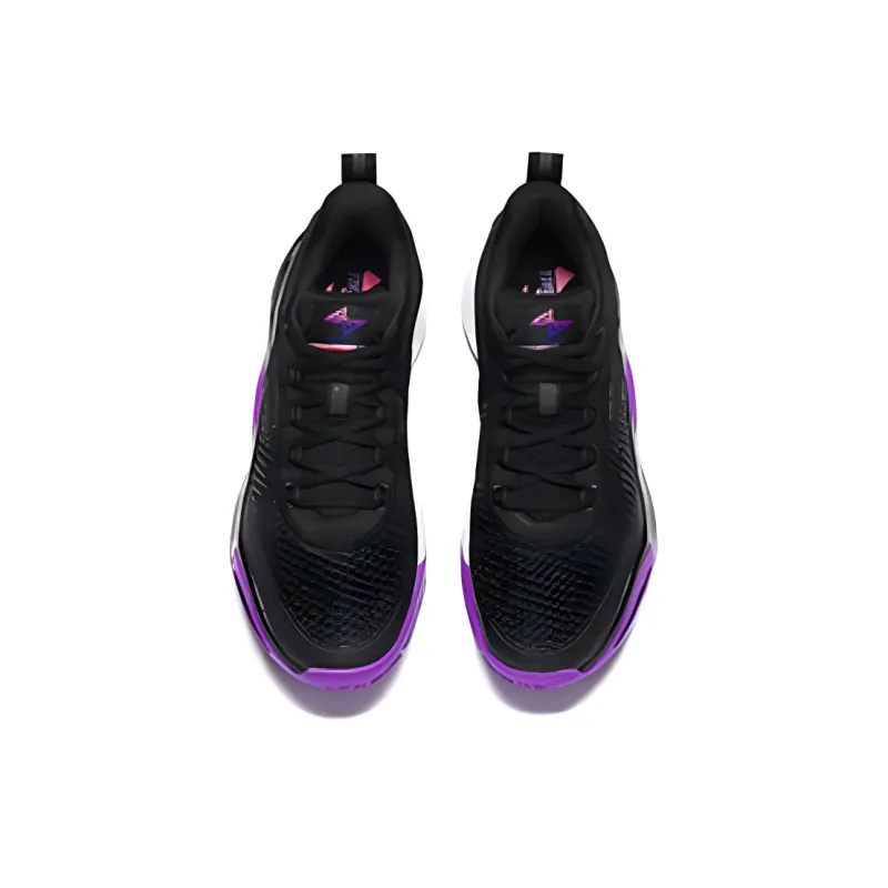 Anta Cushioning Slip Resistant Mid Top Nitrogen Technology Basketball Shoes Men's Black-2