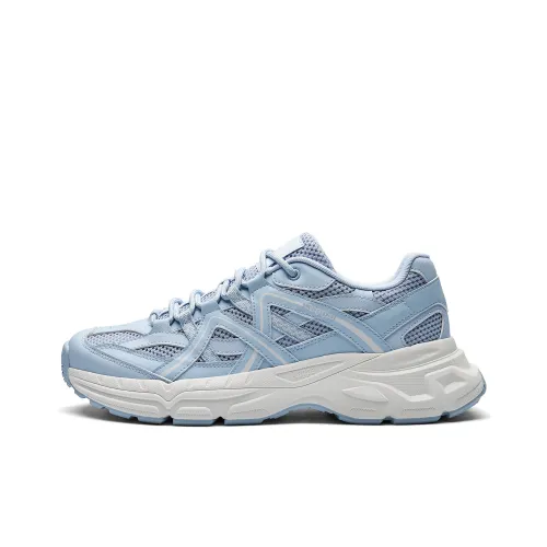 Kappa Back to Back Slip Resistant, Abrasion Resistant, Breathable Low Top Chunky Sneakers Unisex Blue White