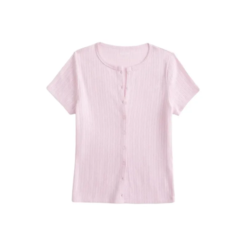 Hollister T Shirts Women's Pink-0