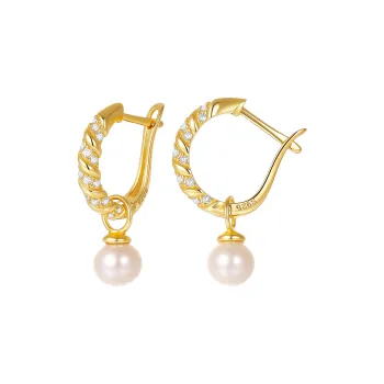 LAOMIAO Freshwater Pearl Earrings Women's