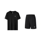Black Short-Sleeved Shirt+Black Shorts