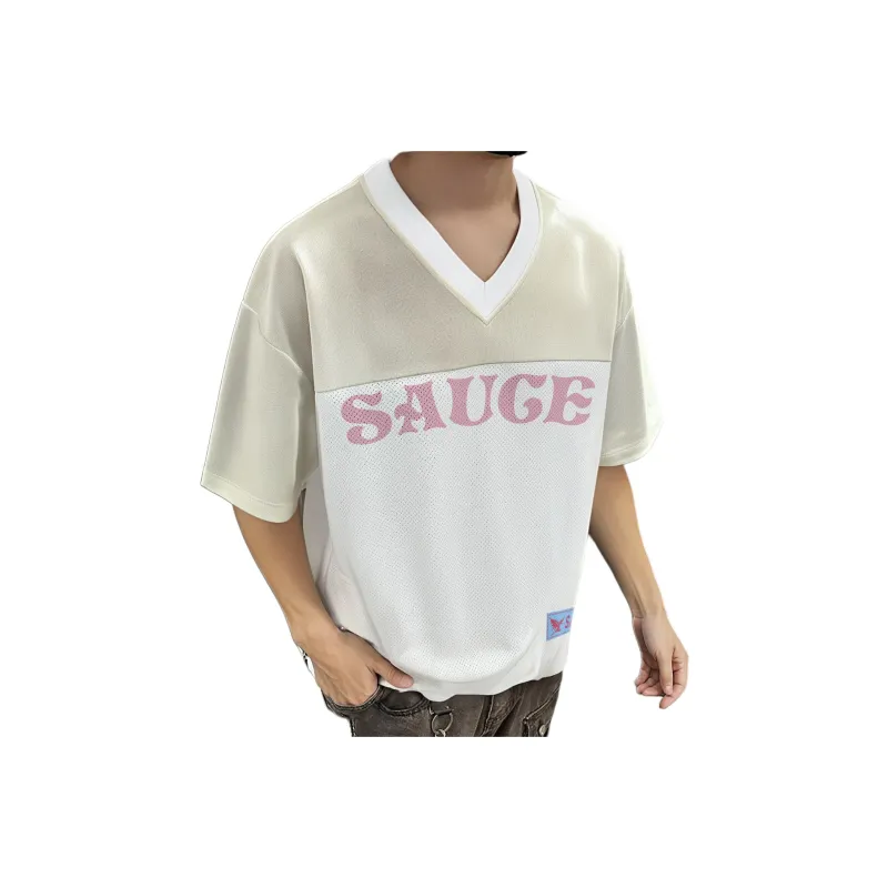 BEAR UNION Drop Shoulder Sleeve T Shirt Unisex Apricot-0