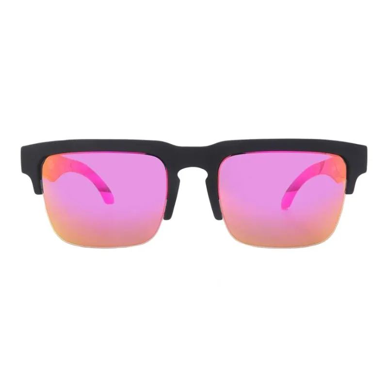 SPY Plastic Browline Sunglasses Unisex Black-1