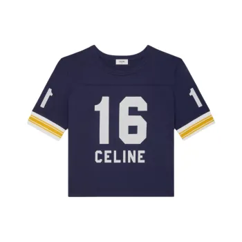CELINE T shirt 70's Cropped CELINE Jersey Coton